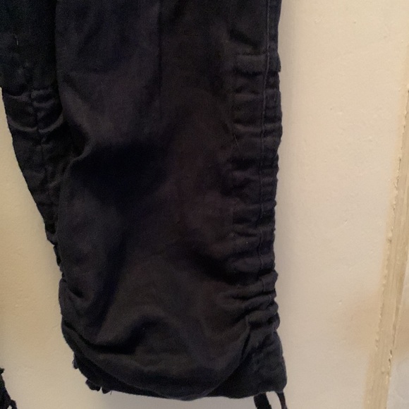 INC International Concept Navy Linen Cargo Pants size 10 Lots of details - Picture 6 of 11